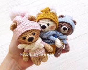 Snowflake Winter Beary Amigurumi Crochet Free Pattern
