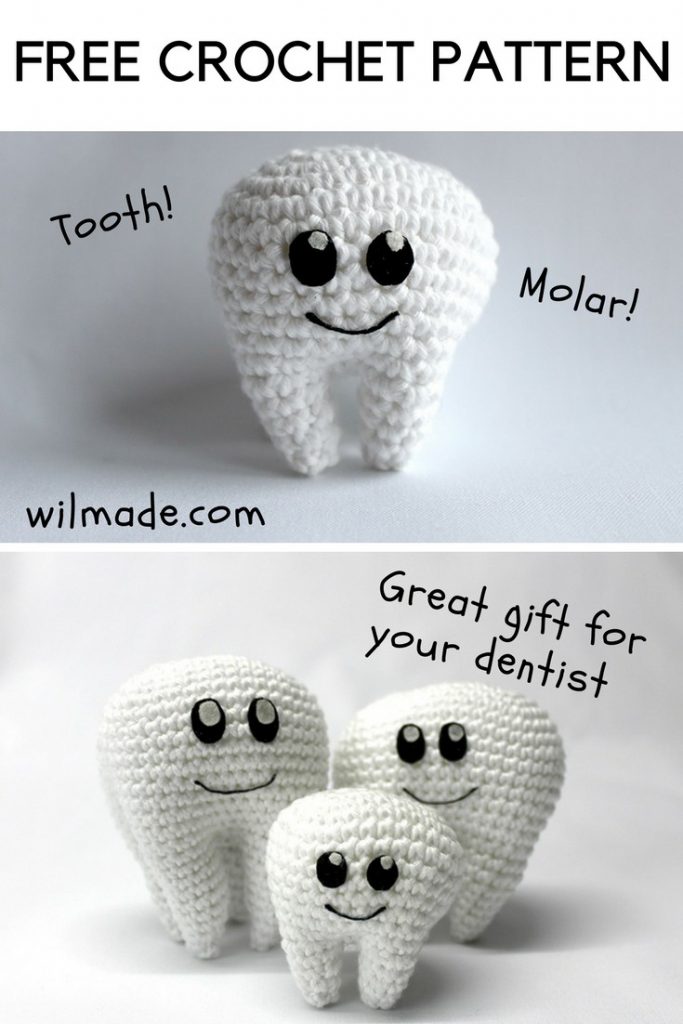 Crochet Amigurumi Tooth 1