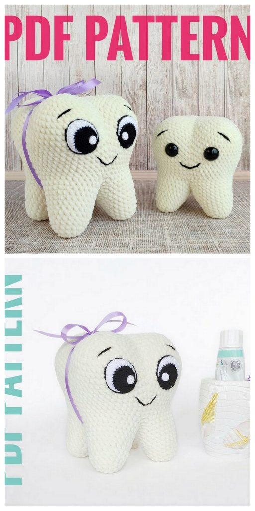 Crochet Amigurumi Tooth 9