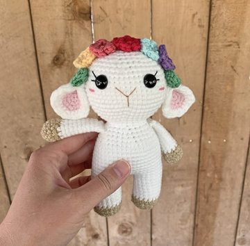Mini Crochet Lamb