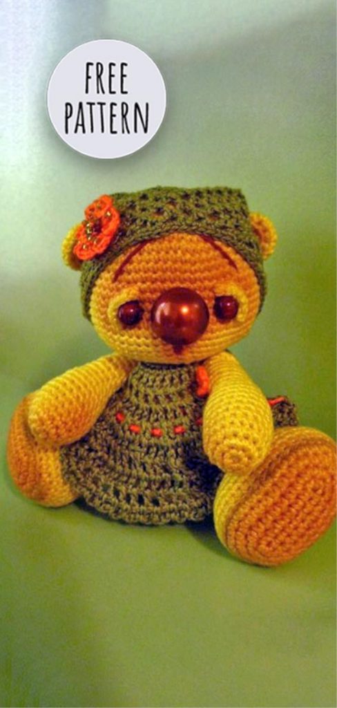 Amigurumi Yellow Teddy Bear Free Pattern