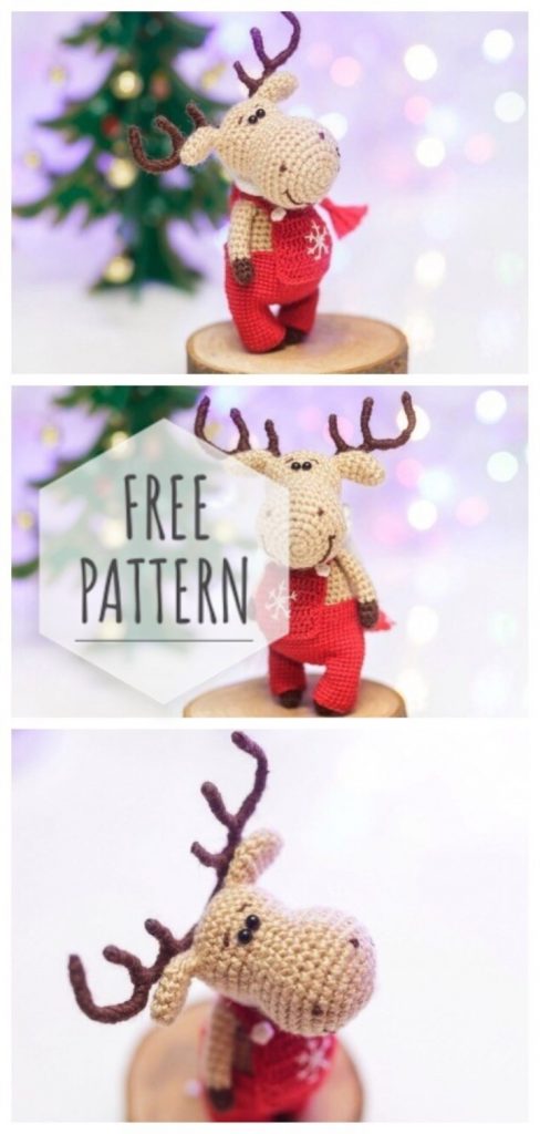 Amigurumi New Year Elk Free Pattern