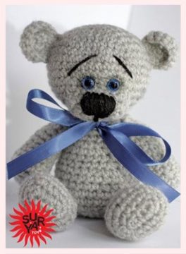 Amigurumi Grey Cute Bear Free Pattern