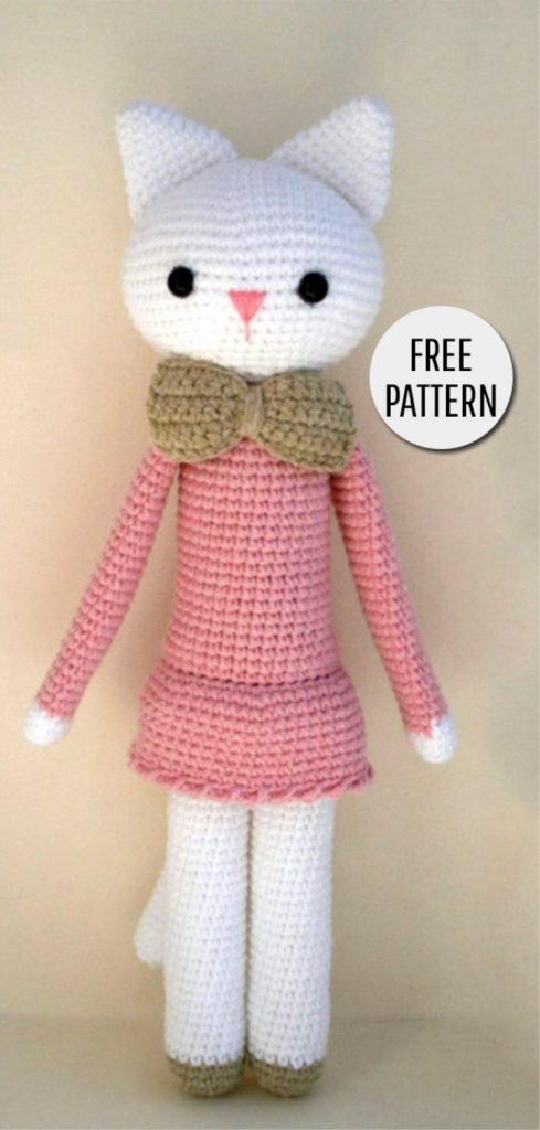 Amigurumi Cat With a Bow Tie Free Pattern
