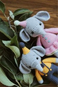 Amigurumi Girl and Boy Elephant Free Pattern
