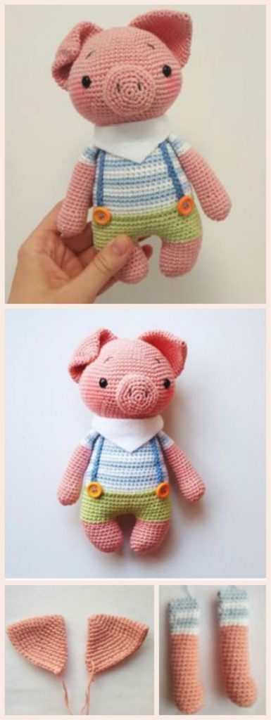 Amigurumi Handsome Piggy Free Pattern