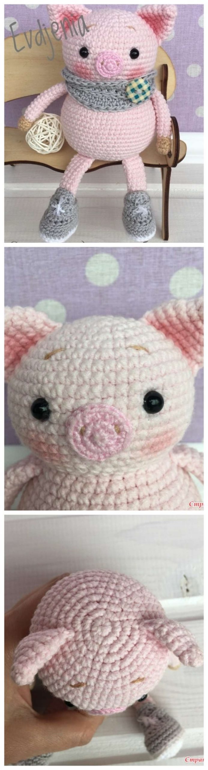 Knitted Piggy Scaled