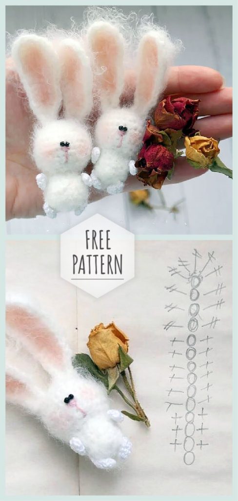 Amigurumi Small Keychain Bunny Free Pattern