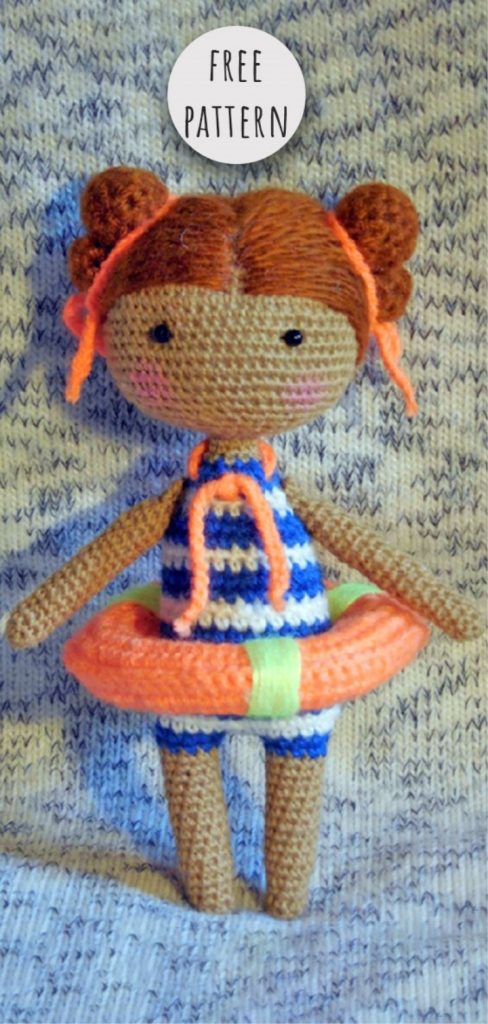 Amigurumi Little Swimming Doll Free Pattern