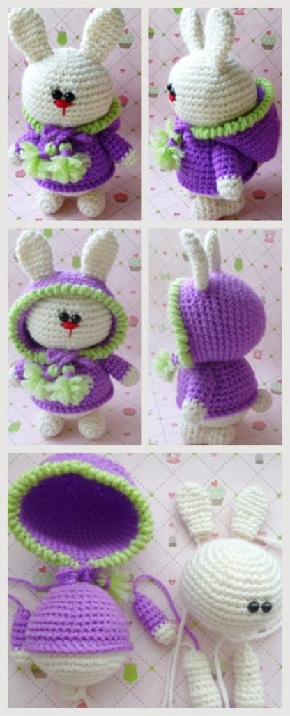 Amigurumi Purple Hat Rabbit Free Pattern