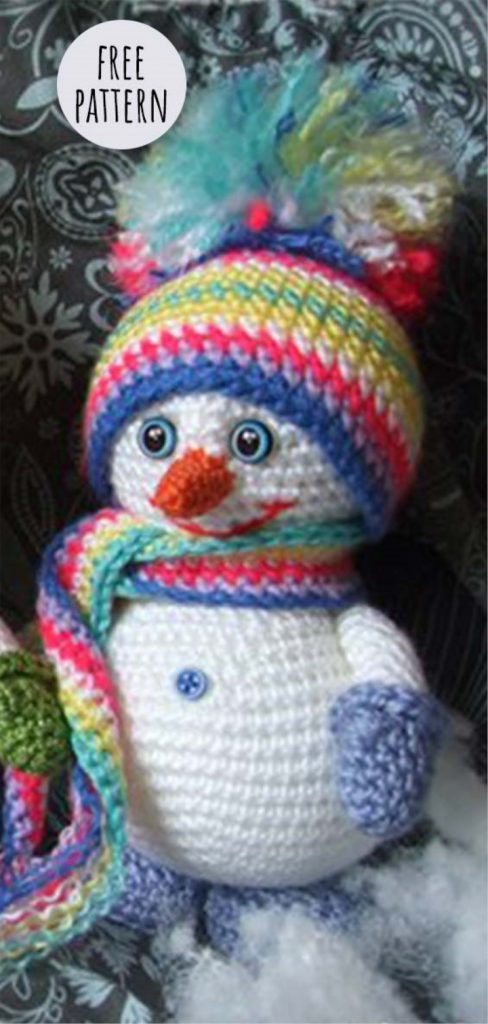 Amigurumi Rainbow Snowman