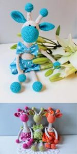 Amigurumi Blue Giraffe Free Pattern