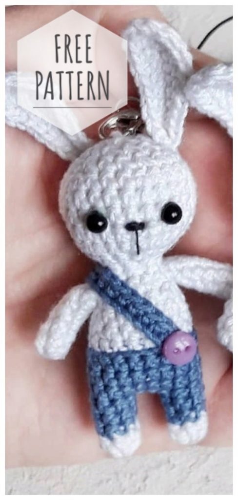 Amigurumi Bunny Keychain Free Pattern
