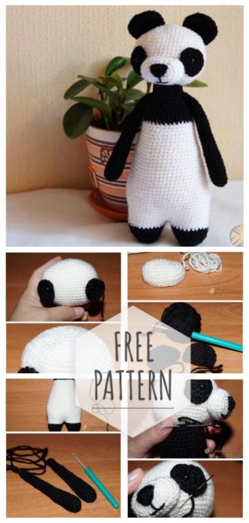Amigurumi Long Panda Free Pattern
