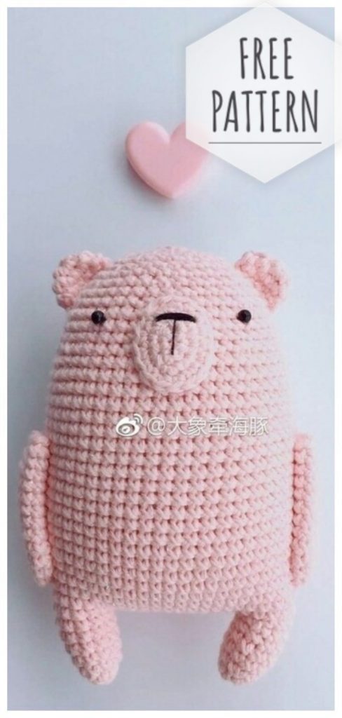 Amigurumi Pink Bear Free Pattern