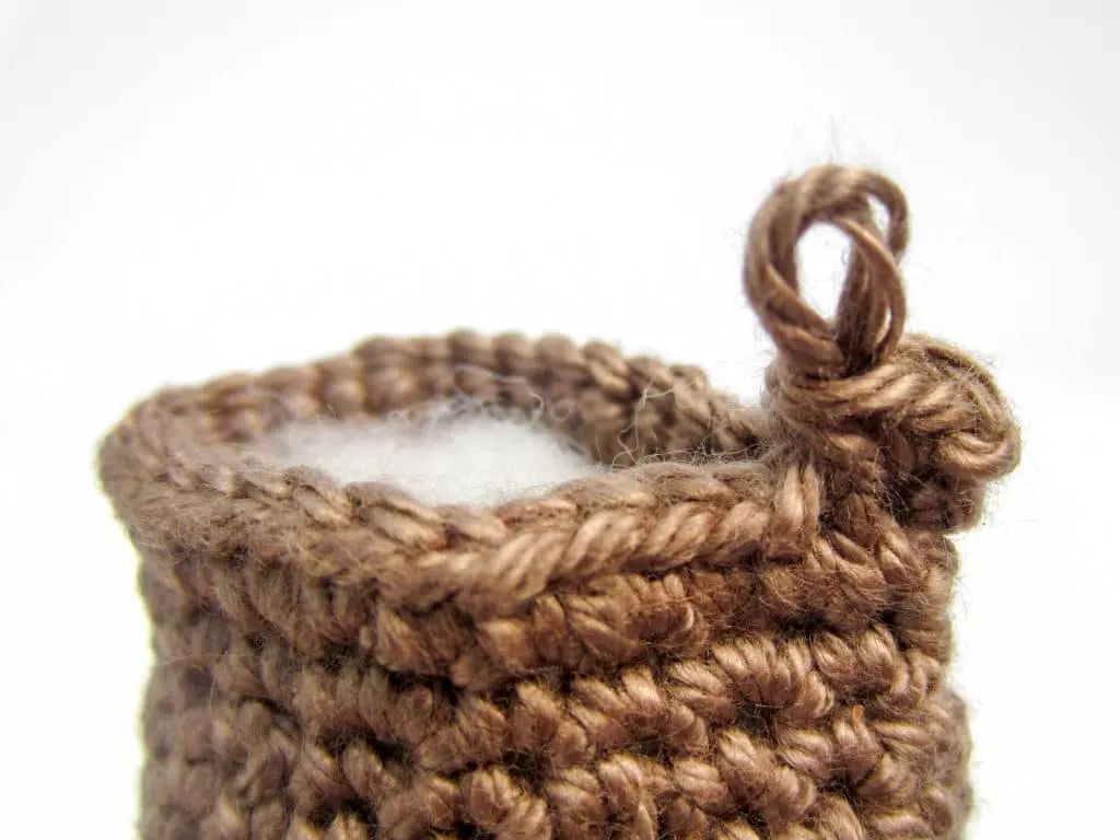 Crochet Mouse Bookmark Head Step 6