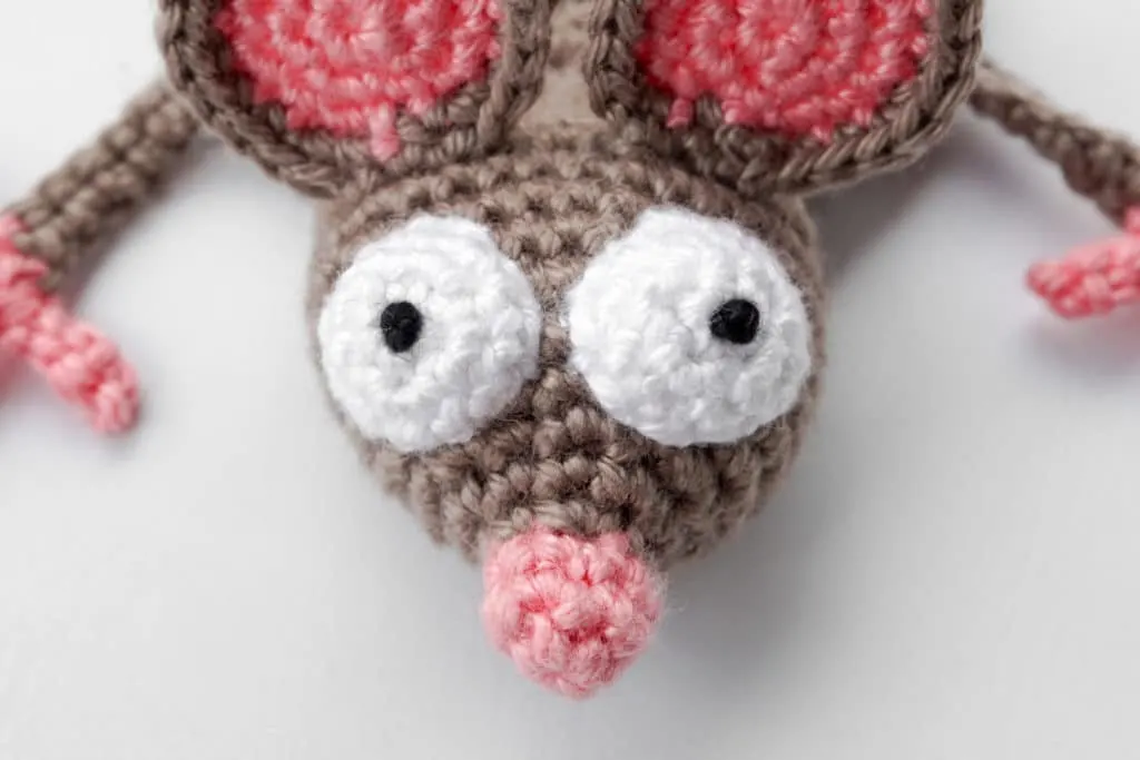 Sewed On Mouse Eyes Front