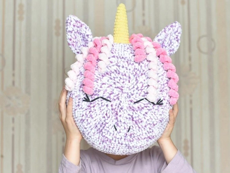 Amigurumi Pillow Crochet Unicorn Pillow Free Pattern