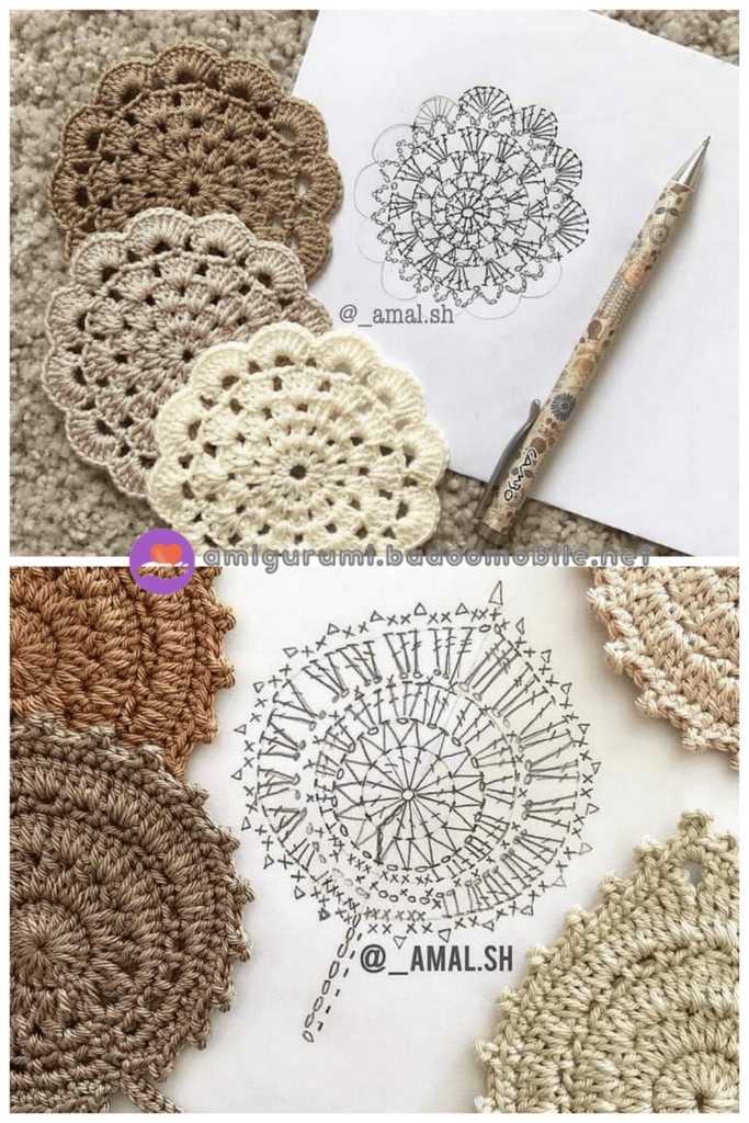 Crochet Coaster Free Pattern Amigurumi.badoomobile 6