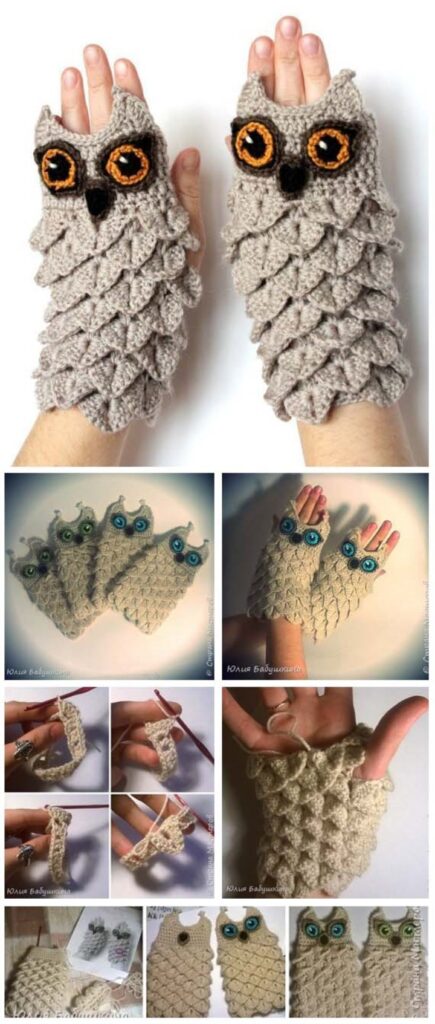 Amigurumi Owl Gloves Free Pattern