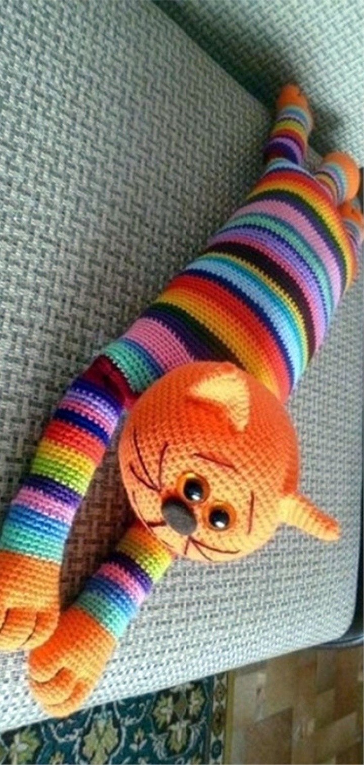 Amigurumi Rainbow Cat Free Pattern-1 - Free Amigurumi Crochet