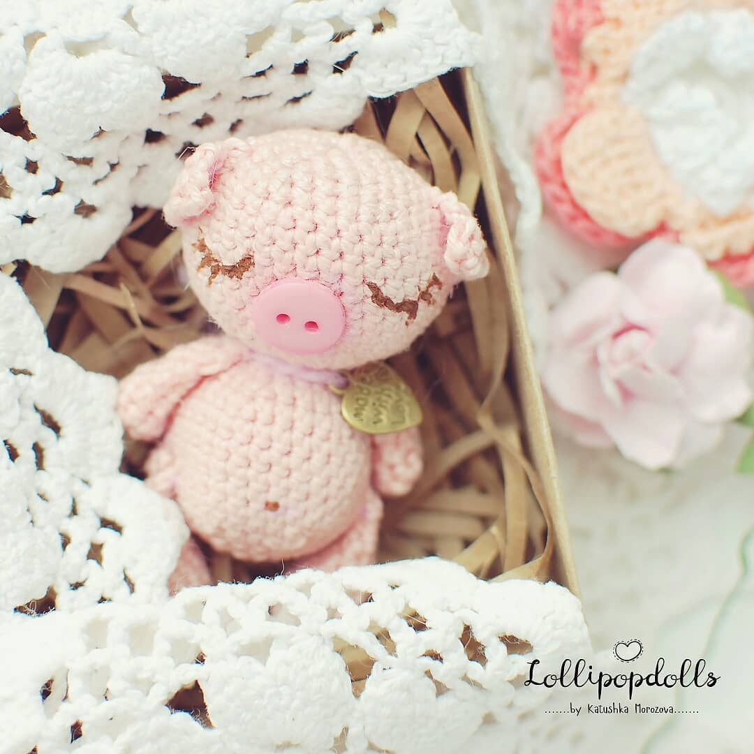 Crochet Pig Amigurumi Min