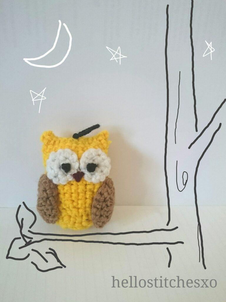 Owl Amigurumi Keychain Free Pattern