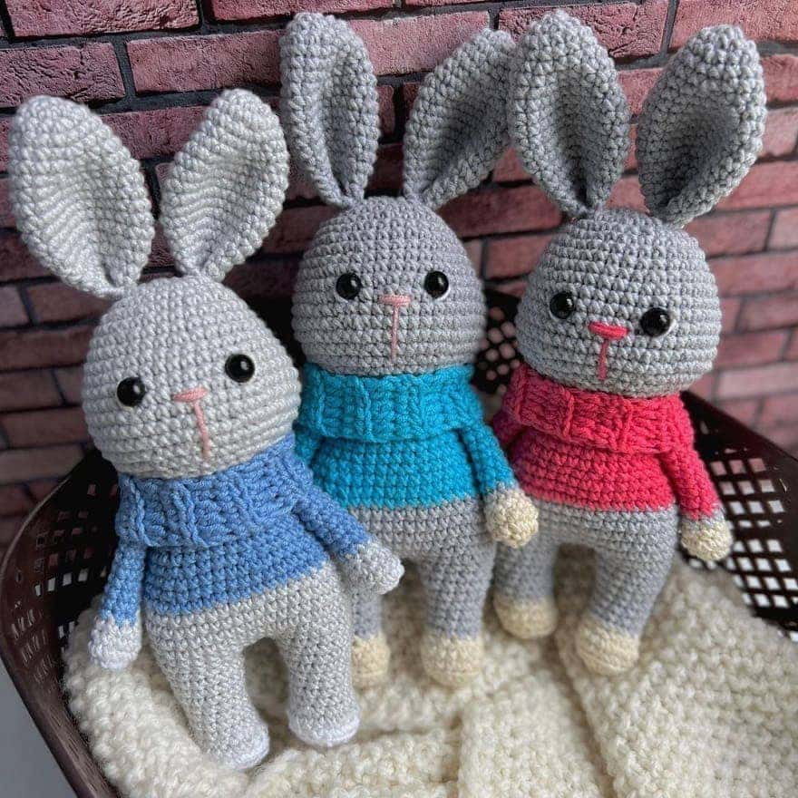 Amigurumi Bunny In Sweater Free Pattern-2