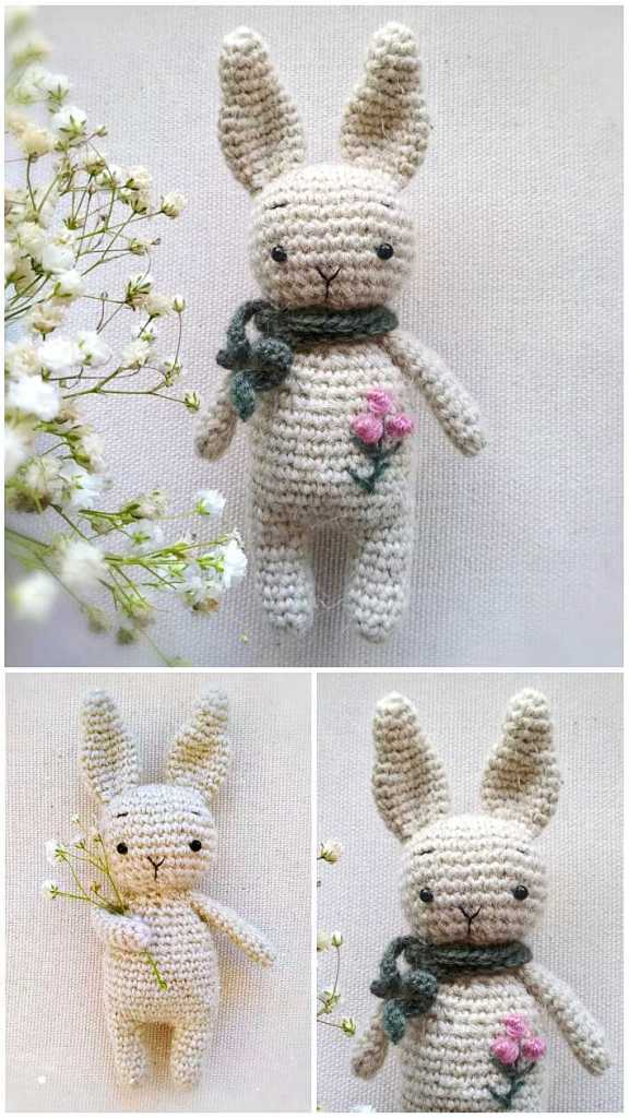 Crochet Plush Bunny In Dress 11 Min