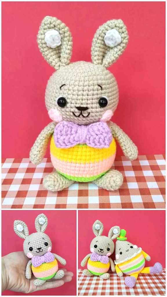 Crochet Plush Bunny In Dress 12 Min