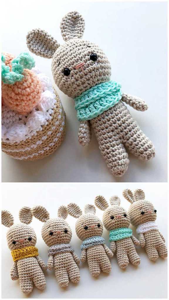 Crochet Plush Bunny In Dress 13 Min