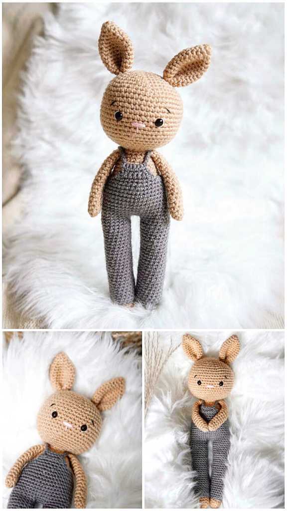 Crochet Plush Bunny In Dress 17 Min