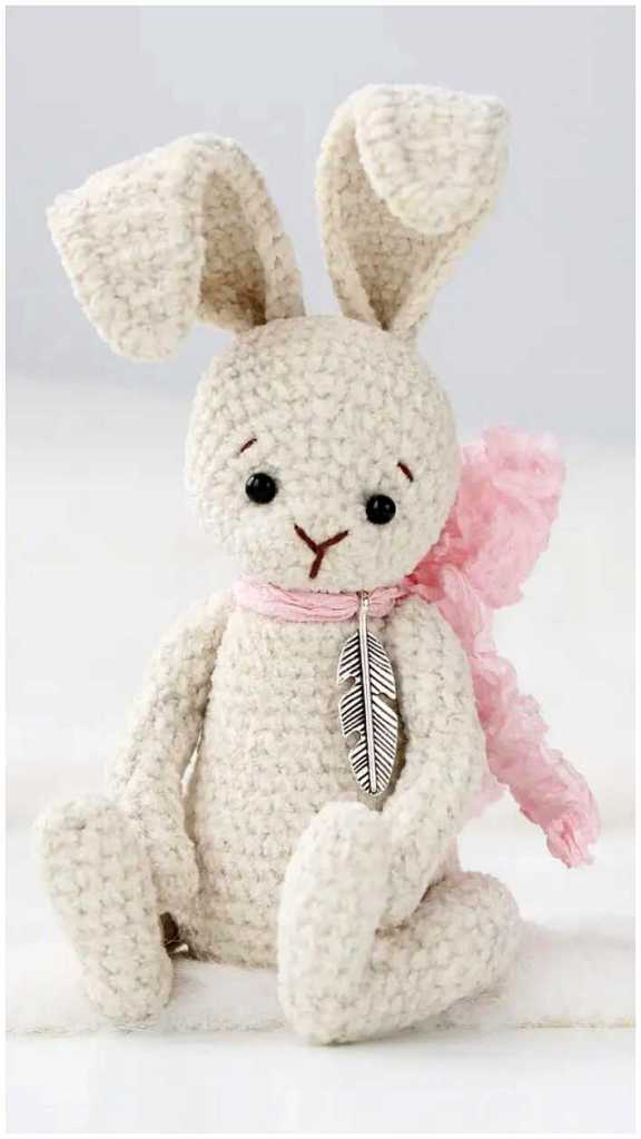 Crochet Plush Bunny In Dress 6 Min