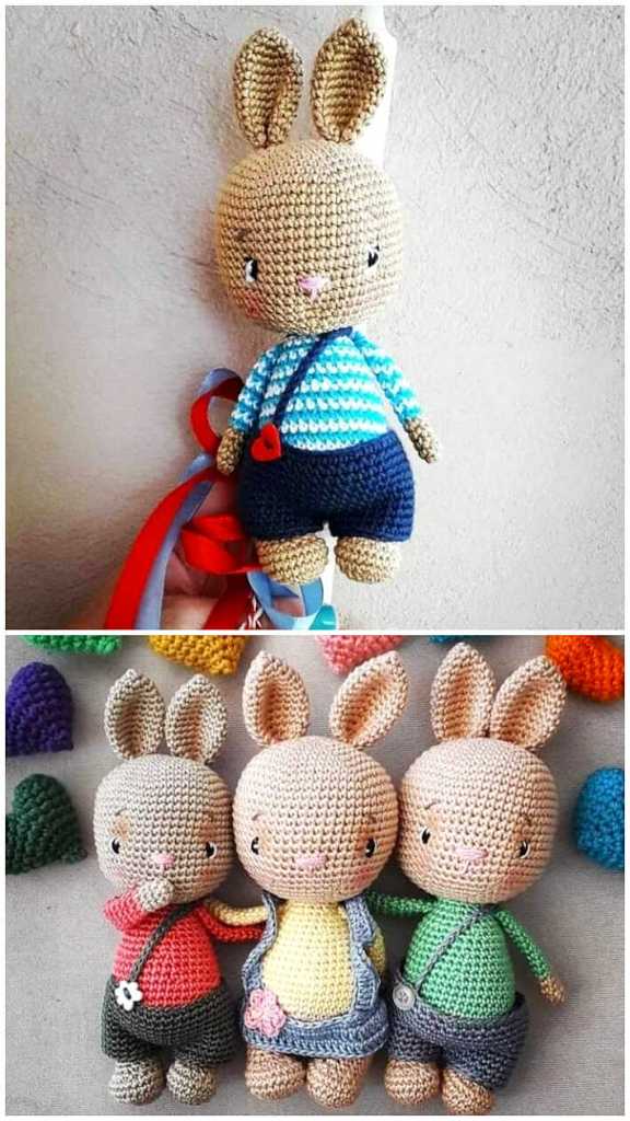 Crochet Plush Bunny In Dress 8 Min