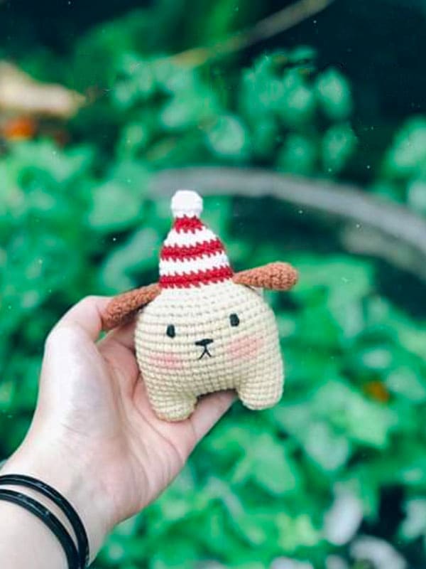 Amigurumi Christmas Little Dog Free Pattern-1