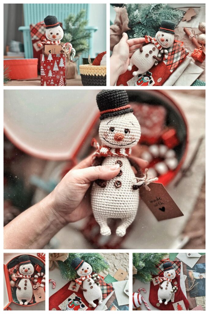 Plush Crochet Snowman 2 Min