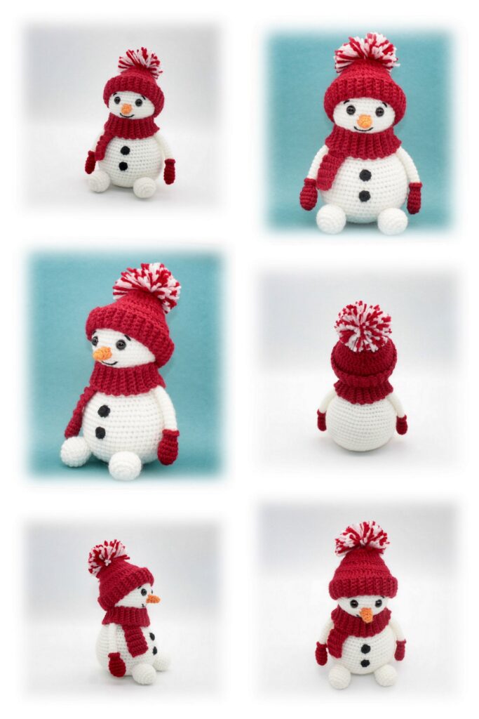 Plush Crochet Snowman 3 Min
