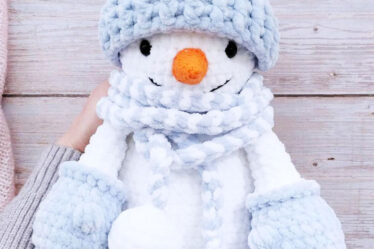 Plush Crochet Snowman
