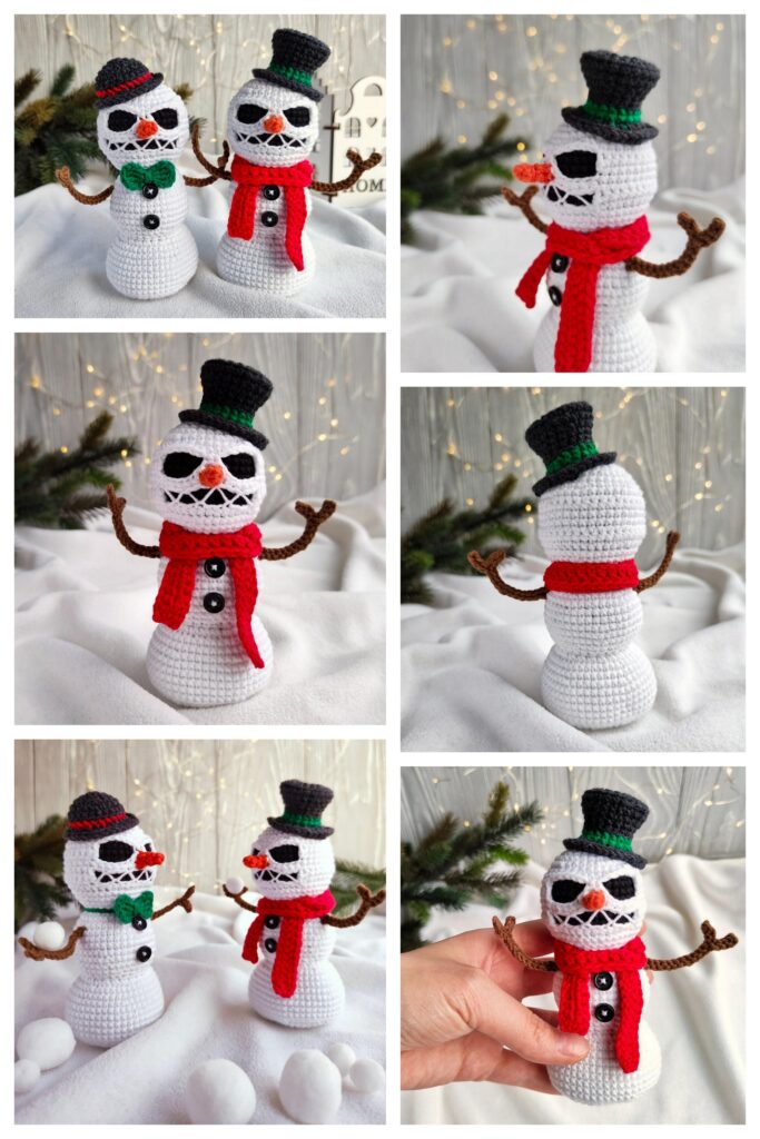 Plush Crochet Snowman 4 Min