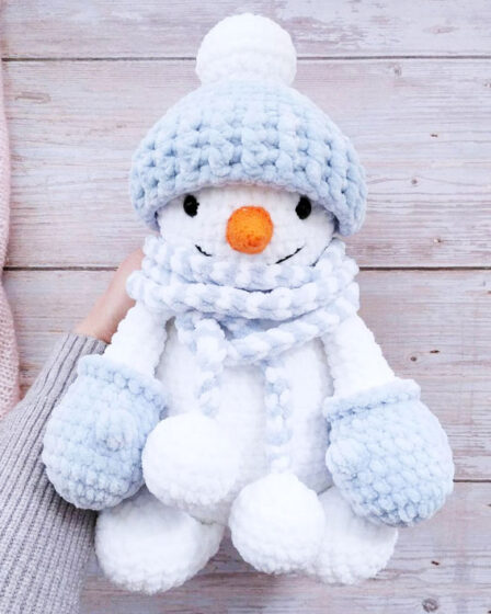 Plush Crochet Snowman