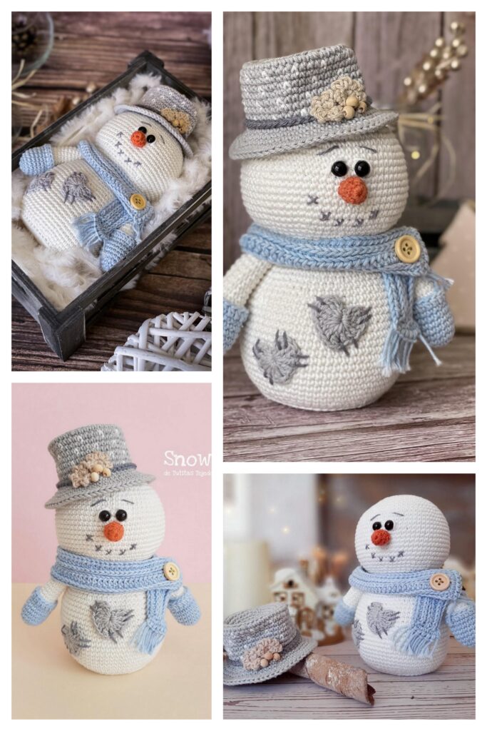 Plush Crochet Snowman 5 Min