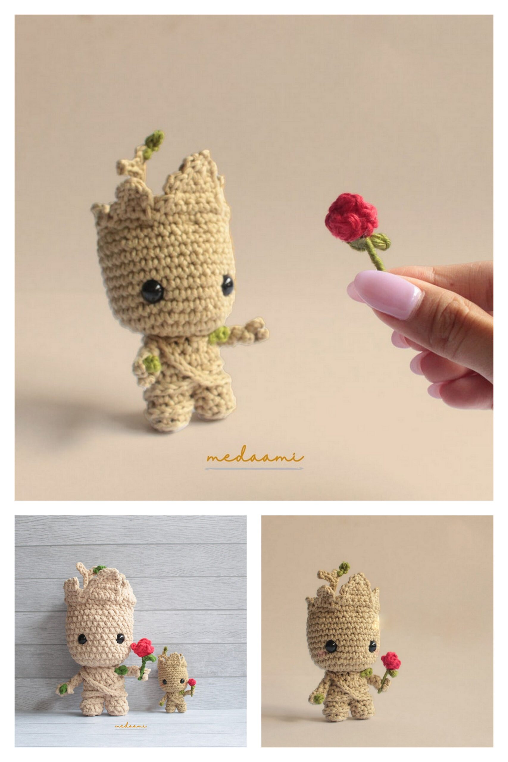 Amigurumi Crochet Baby Groot Free Pattern-1 – Free Amigurumi Crochet
