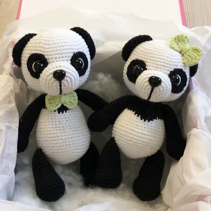 Amigurumi Girl Panda And Boy Panda Free Pattern-1