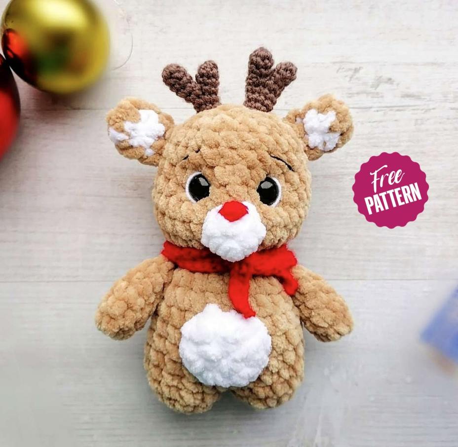 Amigurumi Plush Christmas Baby Deer Free Pattern-3