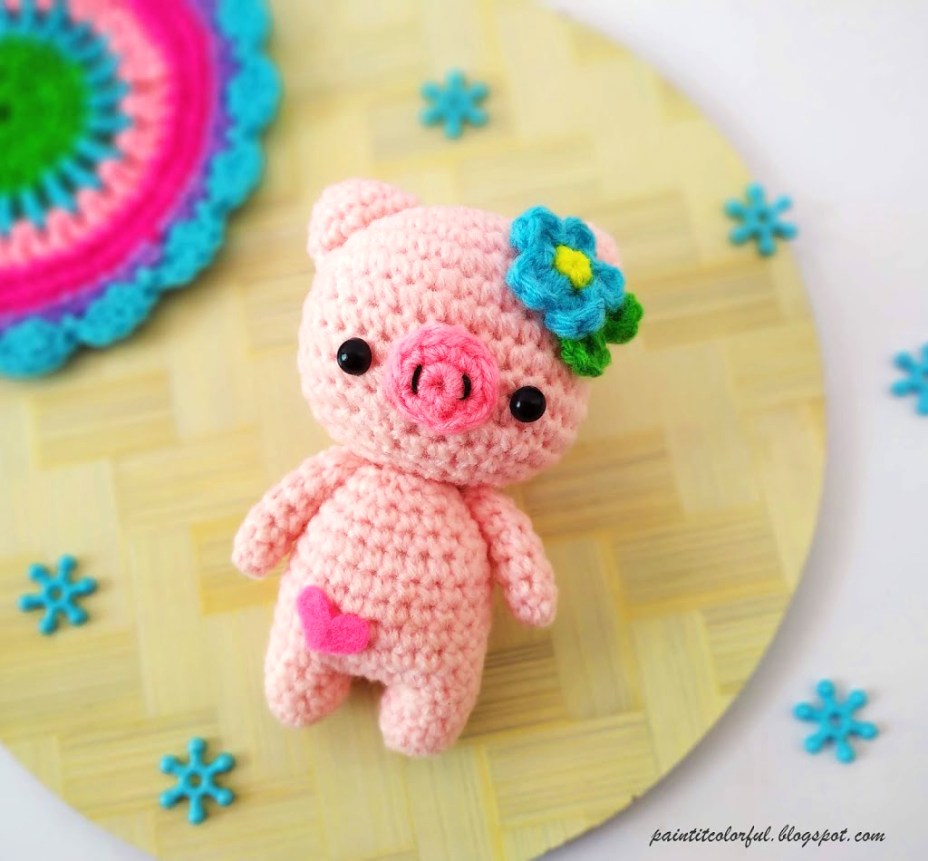 Amigurumi Sweet Small Pig Free Pattern-4