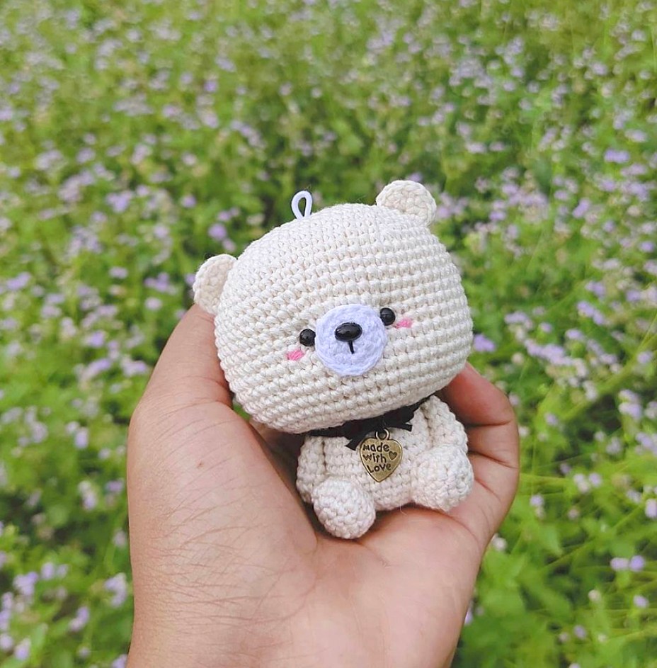 Amigurumi Teddy Bear Keychain Free Pattern-3