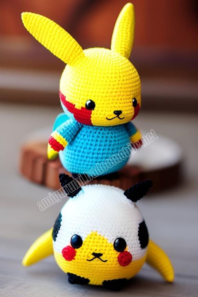 Crochet Pikachu 1 12
