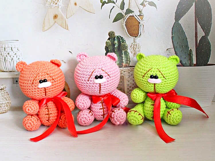 Amigurumi Cute Little Bears Free Crochet Patterns-2