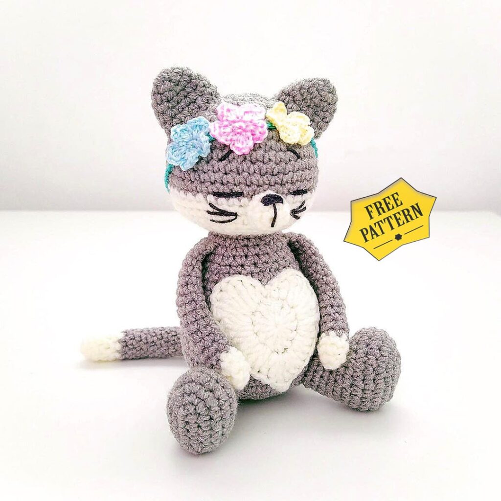 Amigurumi Gray Cat Free Pattern-2
