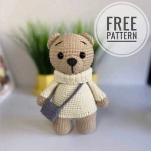 Amigurumi Bear with Bag Free Pattern-2
